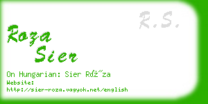 roza sier business card